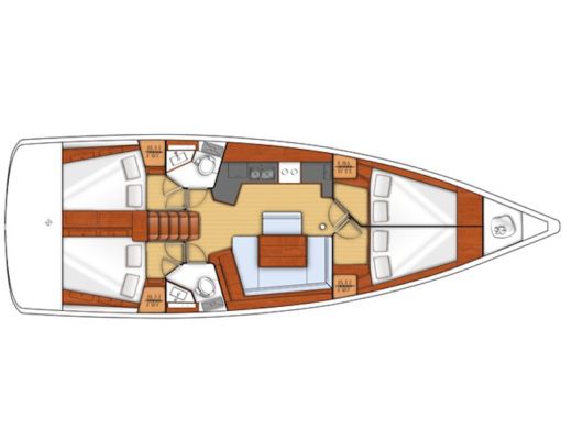 Sailboat BENETEAU 45 Plan du bateau