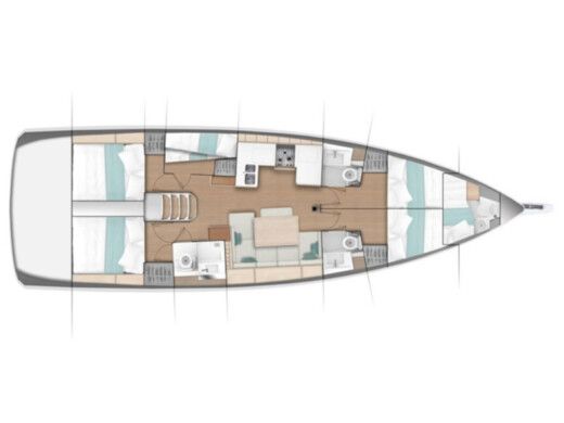 Sailboat JEANNEAU SUN ODYSSEY 490 boat plan