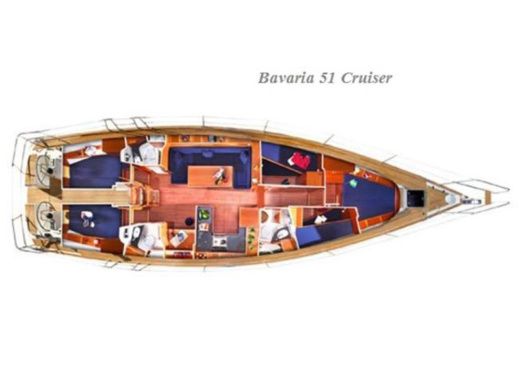 Sailboat Bavaria Cruiser 51 Plan du bateau
