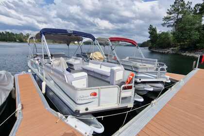 Aluguel Lancha Tracker 24 Party Barge Barragem de Castelo de Bode