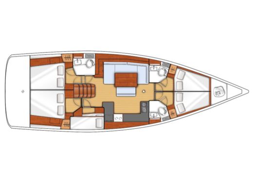 Sailboat BENETEAU OCEANIS 48 Boat layout