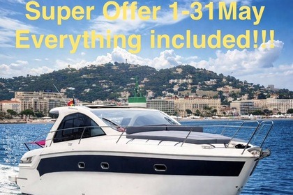 Hyra båt Motorbåt Super offer!!! Everything included skipper fuel Bavaria boat 13 meters from 2017! Cannes