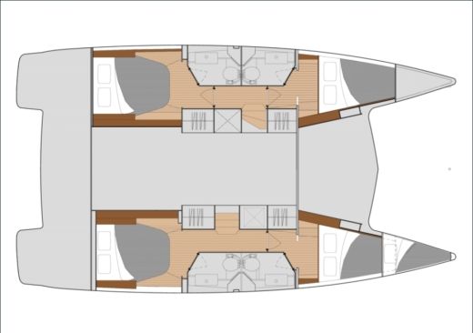 Catamaran Fountaine Pajot ISLA 40 boat plan