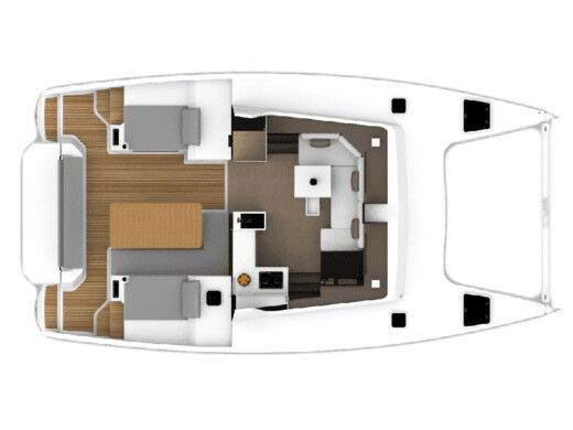 Catamaran Aventura 34 Boot Grundriss