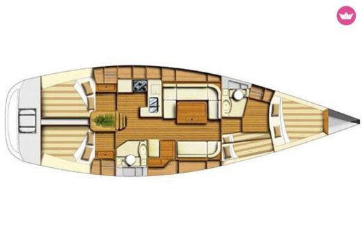 Sailboat Dufour Dufour 44 Performance Boat layout