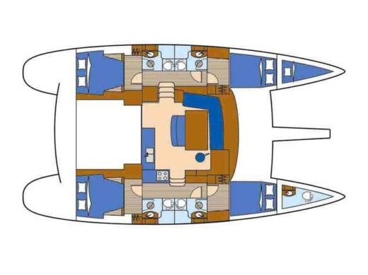 Catamaran  Lagoon 440 Boot Grundriss
