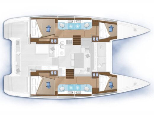 Catamaran  Lagoon 40  Plan du bateau