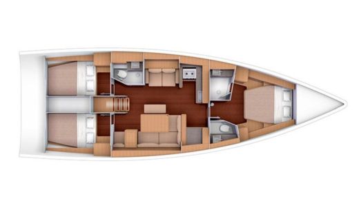 Sailboat Dufour 460 Grand Large Boat layout
