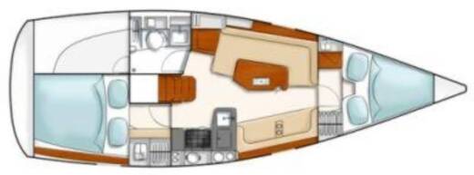 Sailboat Hanse 320 Plano del barco