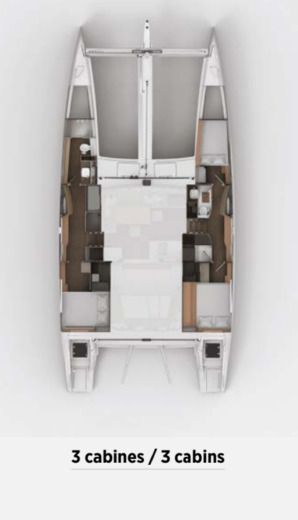 Catamaran Outremer 51 Planimetria della barca