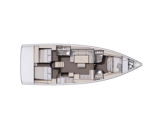 Sailboat Dufour 470 Plano del barco