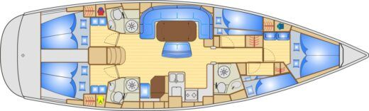 Sailboat Bavaria Bavaria 50 Boat layout