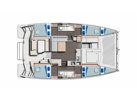 Catamaran  Sunsail 404 Plano del barco