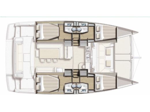 Catamaran Bali - Catana Bali 4.1 Boot Grundriss