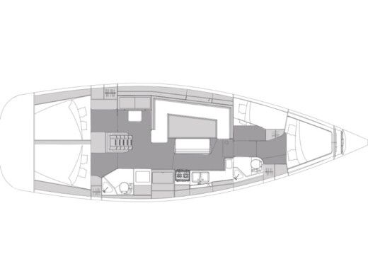 Sailboat  Elan Impression 45.1 Boot Grundriss