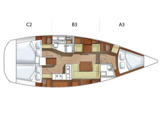 Sailboat HANSE 400 Boat design plan