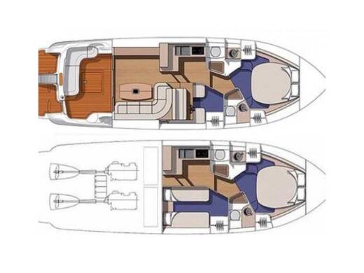 Motor Yacht Cranchi Atlantic 40 Planimetria della barca