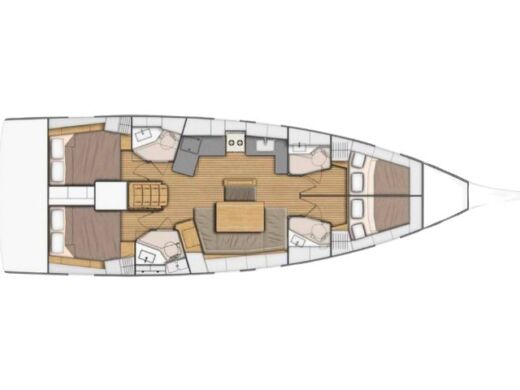 Sailboat  Oceanis 46.1 (4 cbs) Plan du bateau