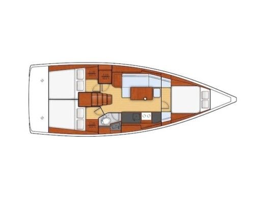 Sailboat  Oceanis 38 Plan du bateau