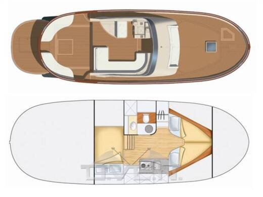 Motorboat Aprea Mare Gozzo Boat layout