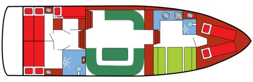 Houseboat BWS 1490 Plan du bateau