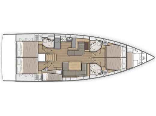 Sailboat BENETEAU OCEANIS 51.1 Plano del barco