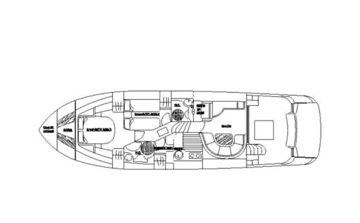 Motorboat Moa Garin GR 49 Cruiser Boat layout