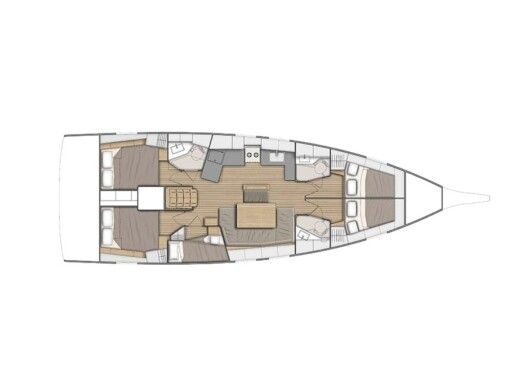Sailboat  Oceanis 46.1 Plano del barco
