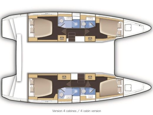 Catamaran LAGOON 42 boat plan