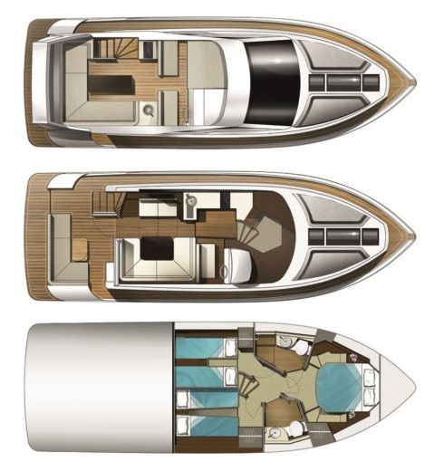 Motorboat Luxury Motorcruiser with Toys Private dining available on board boat plan