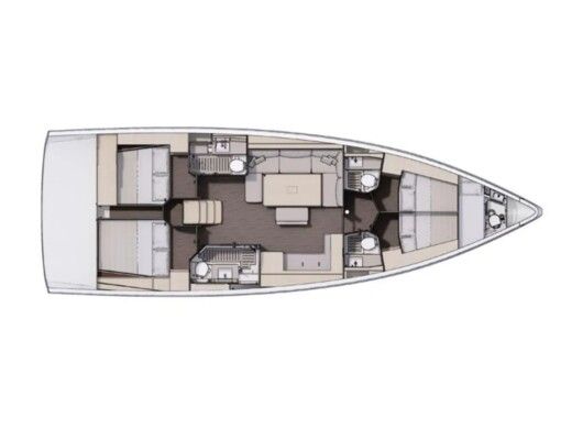 Sailboat  Dufour 470 Plattegrond van de boot