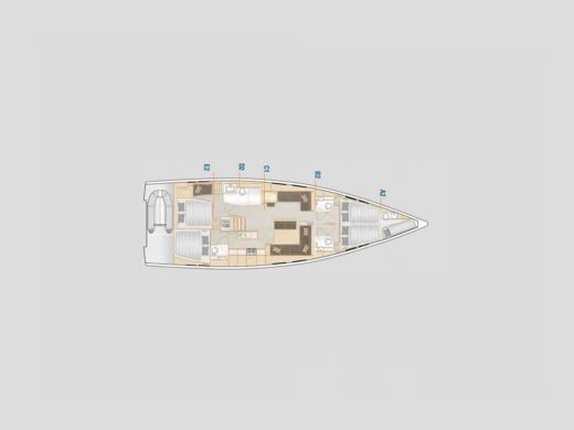Sailboat Hanse Hanse 548 Plan du bateau