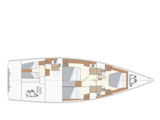 Sailboat  Moody 54 Boot Grundriss