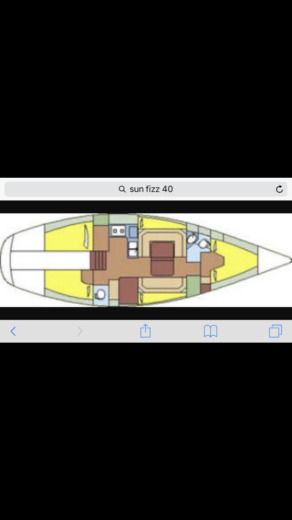 Sailboat Jeanneau Sun Fizz 40,1 boat plan