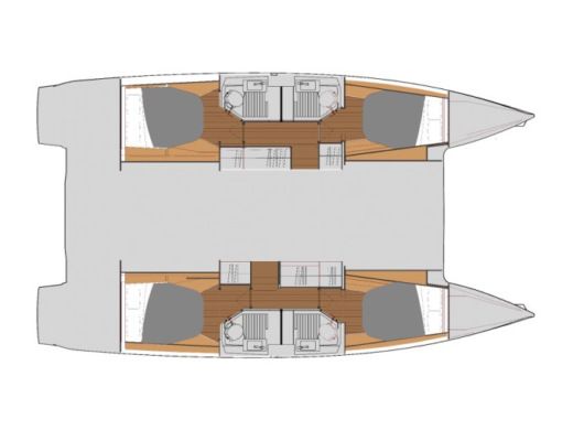 Catamaran  Astréa 42 Boat layout