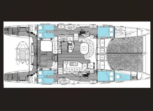 Catamaran CATANA 581 Boot Grundriss