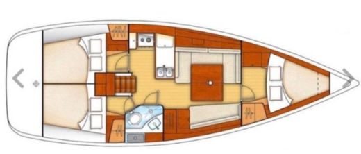 Sailboat Beneteau Oceanis 34 boat plan