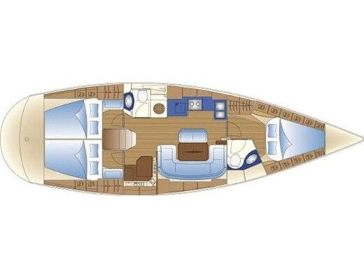Sailboat Bavaria 42 Cruiser Plan du bateau