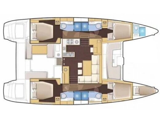 Catamaran  Lagoon 46 boat plan
