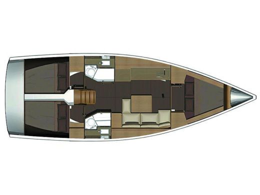 Sailboat DUFOUR 382 GL Plan du bateau