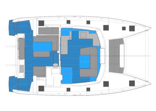 Catamaran FONTAINE PAJOT ELBA 45 Boat layout