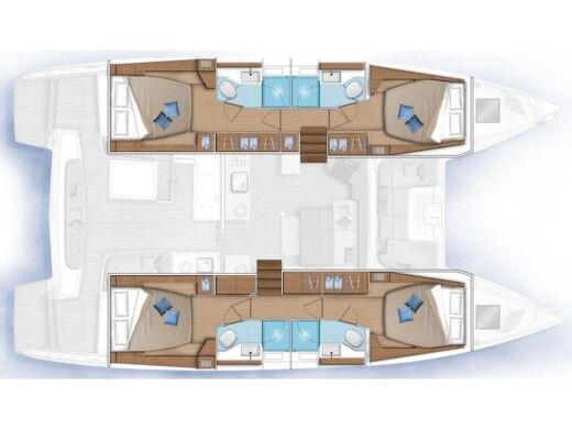 Catamaran  Lagoon 46 Boat design plan