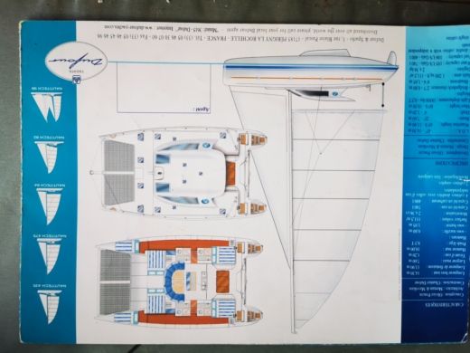 Catamaran Nautitech 475 Plano del barco