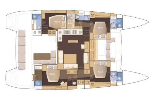 Catamaran Lagoon Lagoon 560 Plano del barco