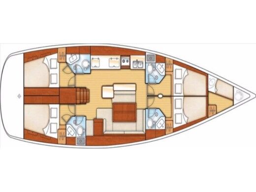 Sailboat  Oceanis 50 Family Plano del barco