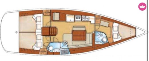 Sailboat Beneteau Oceanis 43 Boat design plan