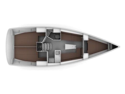 Sailboat BAVARIA CRUISER 34 Planimetria della barca