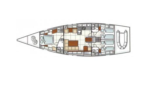 Sailboat Hanse 540e Boat layout