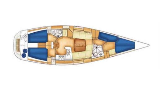 Sailboat X-yachts X-46 Boot Grundriss