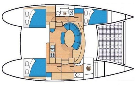 Catamaran LAGOON 380 Boot Grundriss
